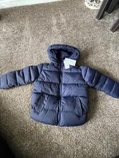 Bluezoo Boys Blue Shower Resistant Padded Hooded Coat 2-3 Years New