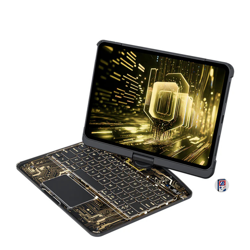 Transparent 360 iPad Keyboard Case | RGB Backlit | Multi-Touch Trackpad | USB-C - Picture 14 of 19