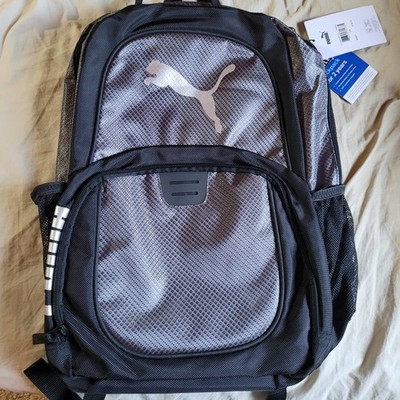 PUMA Evercat Contender 3.0 Black Silver Backpack Laptop School Travel Gym NWT