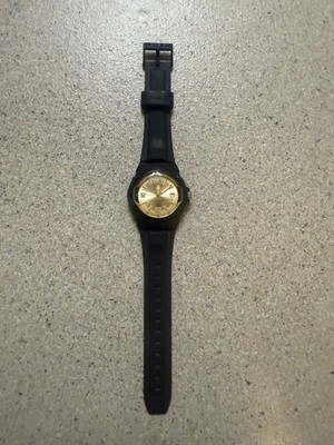 Casio HD Men's Watch 39mm 2719 MW-600 Black Gold Dial Date 100M. WORKING