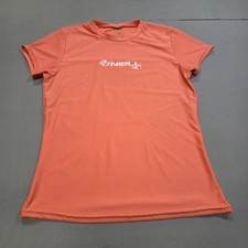 O'Neill Skins Rash Guard L Coral 87 Polyester Crew Neck