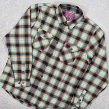 Dixxon Shirt Mens Large Plaid Button Up Kevin Staab Scientist Flannel Pockets