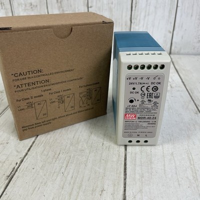 Mean Well MDR-40-24 DIN Rail Power Supply 24VDC - Brand New