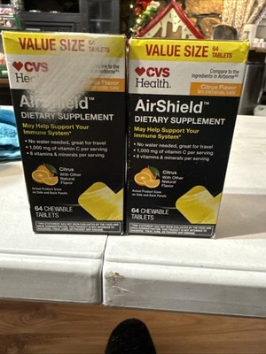 AirShield Immunity Chewable Tablets, Citrus 64 ct Ea Exp 12/26 CVS