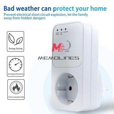 Automatic Voltage Protector AC 220V Power Surge Safe Protector Socket Switcher *