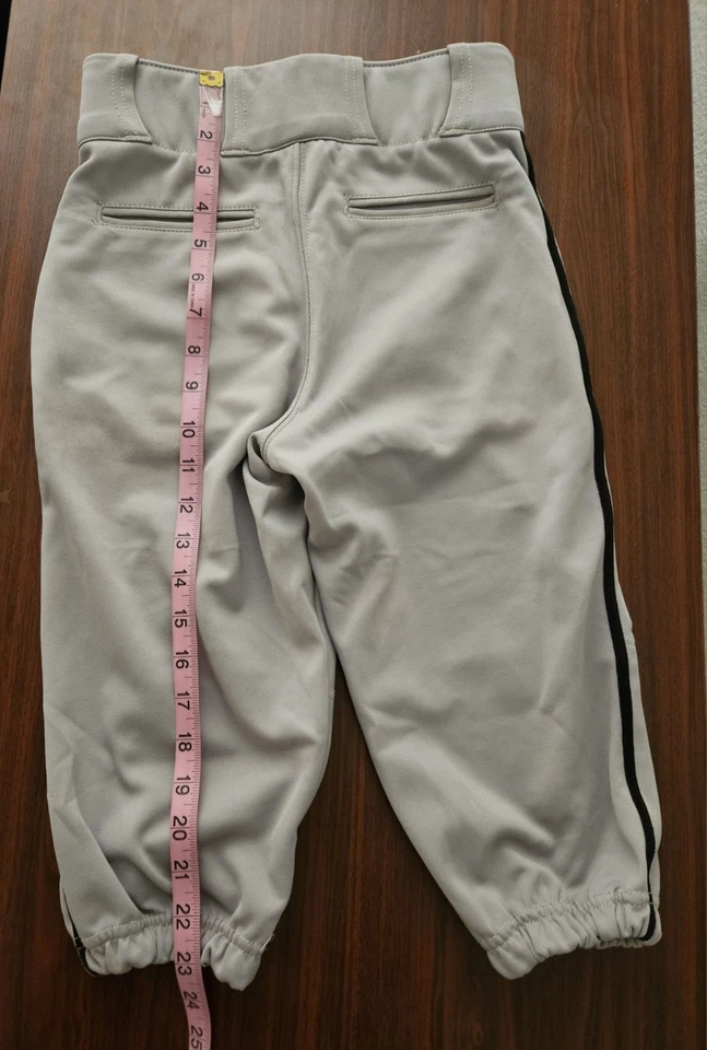 Pantalones de béisbol Champro gris medio juvenil hasta la rodilla rayas negras Foto 2 de 4