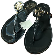 Tory Burch Women's Perfect Black Mini Miller Flat Thong Flip Flops 61A