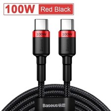 Baseus USB Type C To USB C Cable For iPhone 17 16 100W/5A PD Fast Charging
