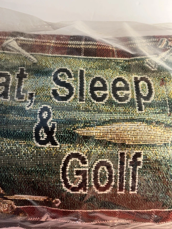 Almohada para acento de golf Eat Sleep - Cojín de tapiz 12"x8" decoración de golf sin etiquetas Foto 2 de 4
