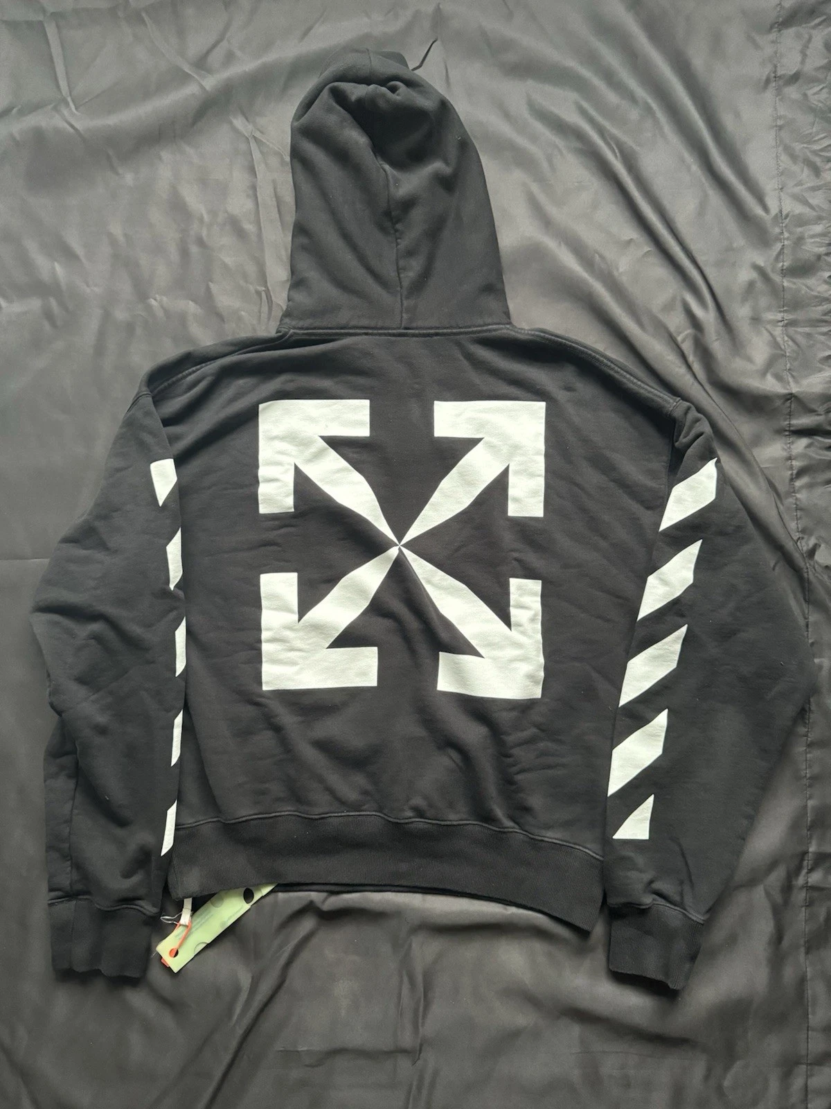 Felpa con cappuccio slim stampa Monna Lisa Off White taglia L