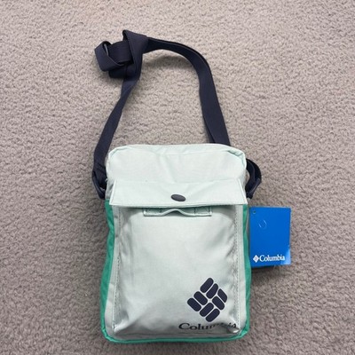 NWT Columbia UU0151-329 Zigzag Side Bag Icy Morn / Electric Turquoise Crossbody