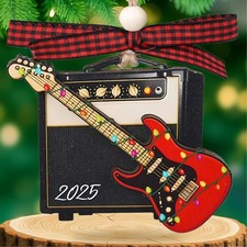 Guitar Christmas Ornament - Electric Guitar Ornament - Guitar Ornament - Elec...
