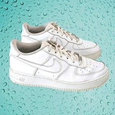 Nike Air Force 1 White Sneakers - Size 7Y Unisex Boys Girls - AF AF1 314192-117