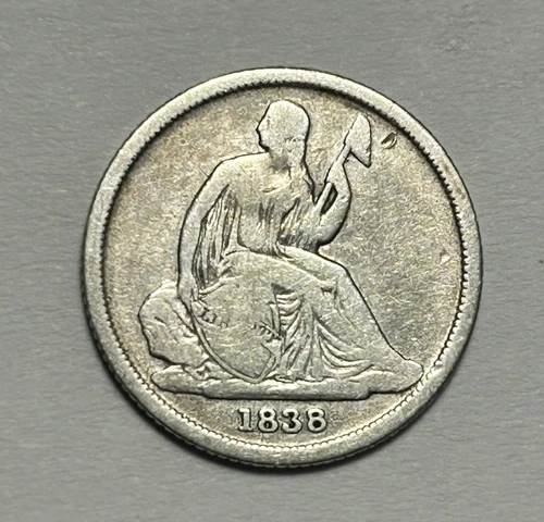 1838 O SEATED LIBERTY DIME VG