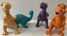 Vintage Greenbrier International Lot of 4 Different Dinosaur Figures Toy Big Eye
