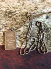 Credit Suisse 5 Gram Silver Pendant w/Sterling Silver Chain & Bezel