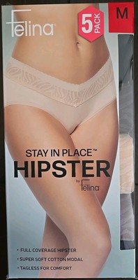 NEW  Felina Women's 5-Pack Full Coverage Hipster Panties, MEDIUM, Multicolor