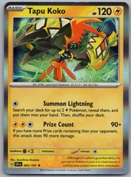 Tapu Koko 065/191 Surging Sparks Deck Exclusives Promo