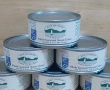 3 CANS: BAR HARBOR Whole Gourmet Ocean Clams MSC Sustainable Certified 6.5oz 