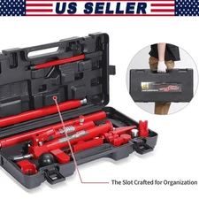 10 Ton Porta Power Portable Hydraulic Jack Pump Lift Ram Body Frame Repair Kit