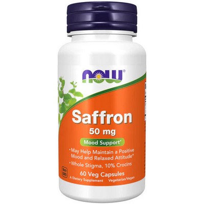 Saffron 60 Veg Caps 50 Mg by Now Foods