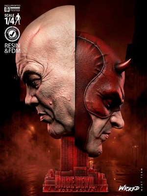 Daredevil & Kingpin Marvel Born Again 1/4 Scale Dual Face Bust Pre-Order