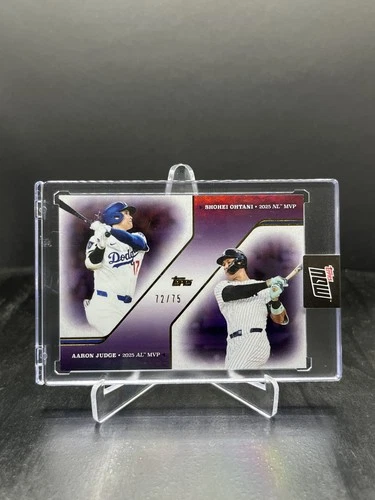 2025 Topps MLB MVP Shohei Ohtani / Aaron Judge 2025 MVP Dual Purple 72/75 #50