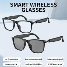 AI Smart Audio Glasses 100+ Languages Translation Sunglasses Bluetooth 5.4 Music