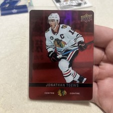 Jonathan Toews 2019-20 Upper Deck Tim Hortons Red Die Cut Hockey #DC-9 Chicago