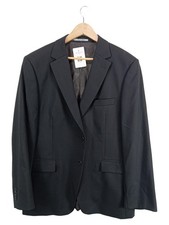 Christian Berg Sakko Herren Business Schurwolle Grau Gr. 54 XL