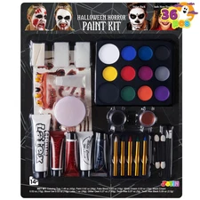 Halloween Makeup Kit Face & Body Paint Fake Blood Zombie Cosplay Party Set