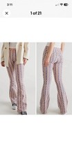 Free People We The Free Penny Pull-On Flare Jeans 24 Stars Stripes Patriotic GUC
