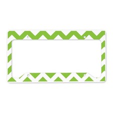 Cafepress Lime Green Chevron License Plate Holder License Frame 1600094531