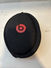 Beats by Dre Headphones Soft Carry Case Zipper Black Red Genuine CASE ONLY EUC