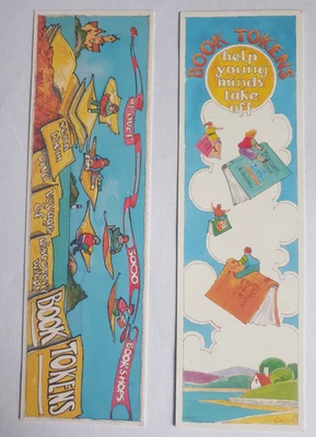 2x Fichas de libro Personas Libros voladores Alfombras Marcador Librería... - Imagen 1 de 2