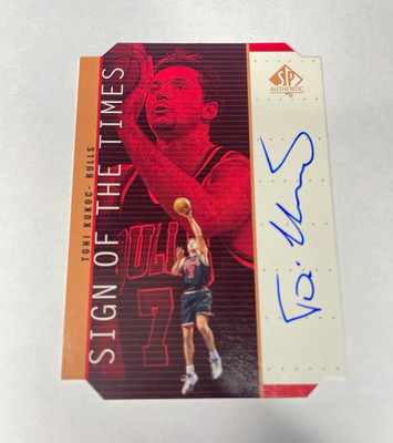 Upper Deck 1998-99 SP Authentic Sign of the Times Toni Kukoc Bulls Auto #TK