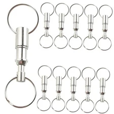 RONYOUNG 11PCS Quick Release Keychain Detachable Pull Apart Key Rings Heavy 