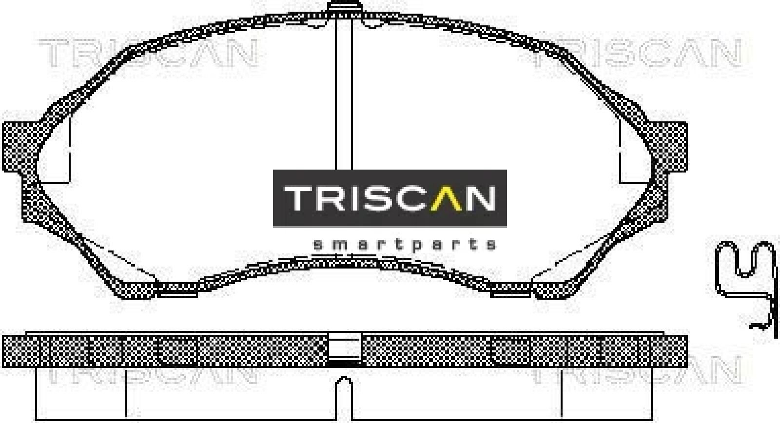 Triscan Bremsbelagsatz, Scheibenbremse 8110 50001 Für Mazda - Bild 5
