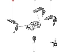 RENAULT R4/5/6 CILINDRO SERRATURA PORTA ANTERIORE OEM 7701348177
