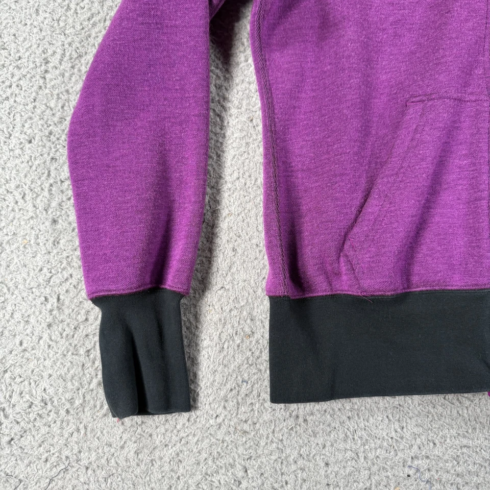 Мужская толстовка с капюшоном Nike большая фиолетовая черная на молнии спортивная одежда шерстяная смесь теплая куртка - Изображение 3 из 4
