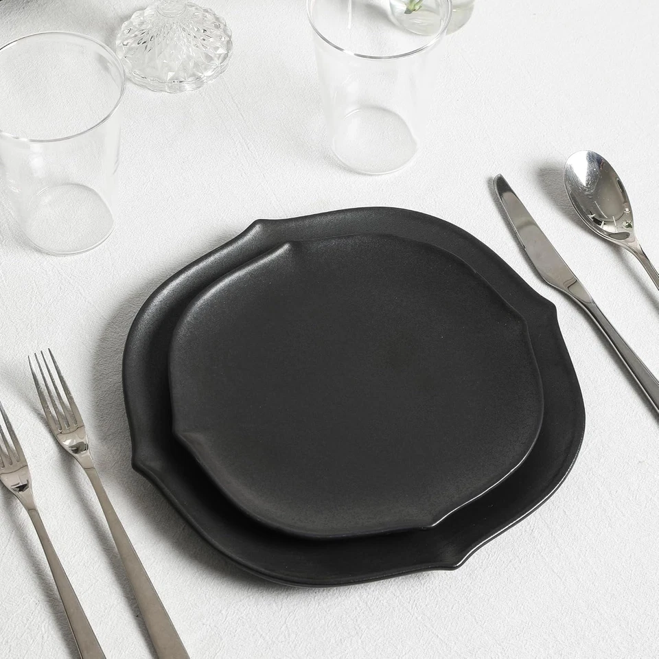 Baskerville 16-Piece Dinnerware Set Stoneware, Borosilicate Glass, Black - Image 4 of 4