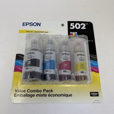 Genuine Epson 502 Ink Combo Pack for ECO-TANK ET-2850 3850 4850 Printers-OEM-4PK