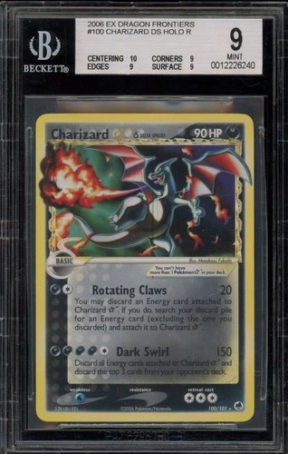 Pokemon Charizard Gold Star EX Dragon Frontiers Holo Ultra Rare #100 BGS 9 Mint