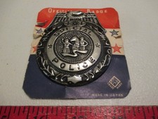 1950s 60s Special Police Official Badge Cops Robbers Western Novelty Toy NOS