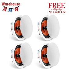 4 PCs 8 Inch in Ceiling Speakers, Flush Mount Ceiling  in-Wall Speakers System
