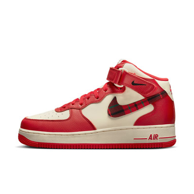 Size 12 - Nike Air Force 1 Mid '07 LX Mens Shoes 'Red Plaid' DV0792-101