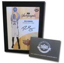 Ben Simmons Signed Autographed Game Floor 16-17 Supreme Hardcourt 76ers UDA