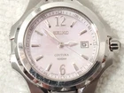 Vintage Seiko Women's Date Quartz Watch Sapphire Crystal Pink Mother Pearl Dial