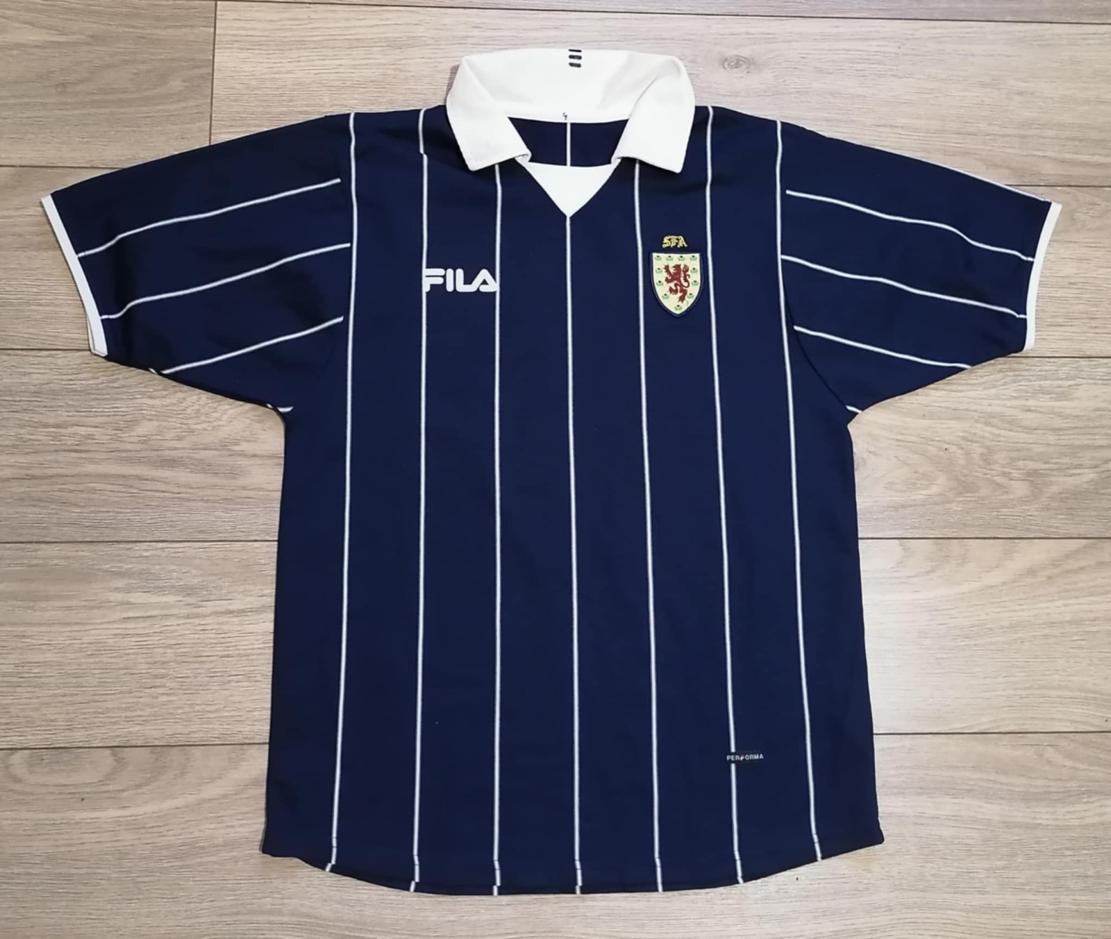 FILA RETRO JERSEY SHIRT TRIKOT MAILOT CAMISETA MAGLIE SCOZIA TAGLIA M S