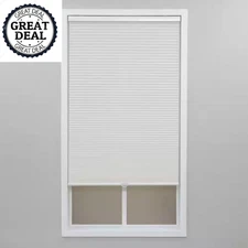 White Cordless Light Filtering Polyester Cellular Shades - 20" X 48" durable